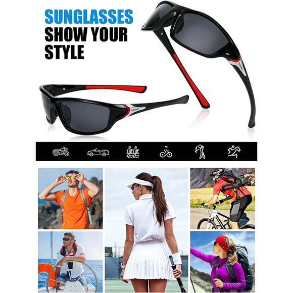 New 6 Pack Polarized Sport Sunglasses for Men Multipack Fit over Sunglas… - Picture 3 of 7